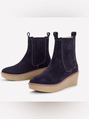 Boden suede wedge ankle boots